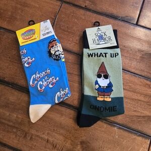 'What Up GNDMIE' Green and Black Socks